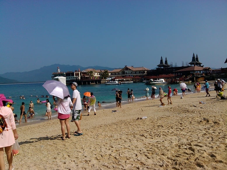 在海上